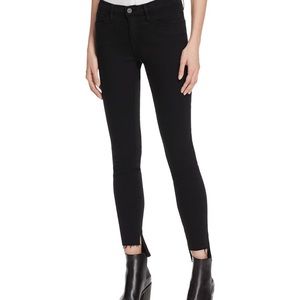 Frame denim Le Skinny de Jeanne, black, step hem. Size 30. Excellent condition!